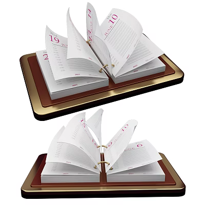 Modern Calendar Decorations 3d model Modern Calendar Decorations 3d model