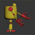 Robot fire extinguisher fire extinguishing robot fire fighting robot assistant small robot 3d model