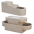 Modern Stone Garden Ornaments With Tiered Fountains And Flowing Water Features