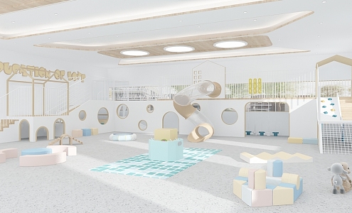 Modern Kindergarten Hall 3d model