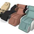 Multiple Color Options Massage Chair With Ergonomic Design And Comfortable Seating 3d model