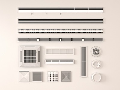 Modern air conditioner air outlet air conditioner outlet 3d model