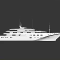 Luxury White Modern Yacht Exterior Design With Multiple Decks And Sleek Structure
