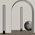 Modern floor lamp combination 3d model