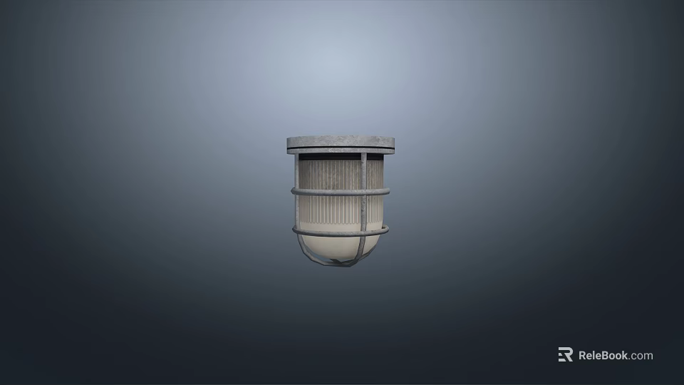 Modern Ceiling Light with Sleek Metal Frame and Glass Shade Design 3d model 
