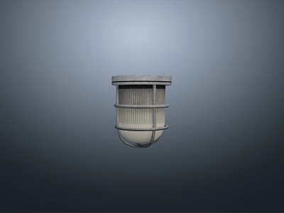 Modern Ceiling Light with Sleek Metal Frame and Glass Shade Design 3d model