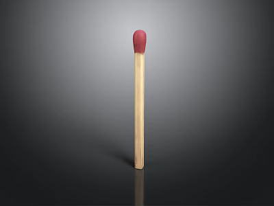 Red Head Wooden Matchstick Practical Daily Life Household Item For Lighting 3d model