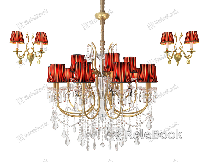 American style lamp combination chandelier wall lamp model