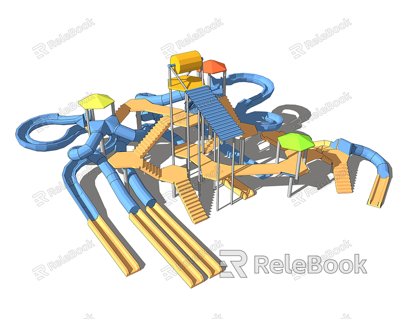 Modern Amusement Equipment Playground Facilities Children's Slide Kindergarten Equipment model