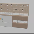 Modern Modular Bookcase With Light Wood White Cube Shelves Number Labels And Decorative Figures