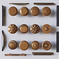 European-style cabinet door handle metal handle drawer handle 3d model