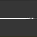 Sci Fi Lightsaber Weapon With White Blade And Silver Hilt On Dark Reflective Background