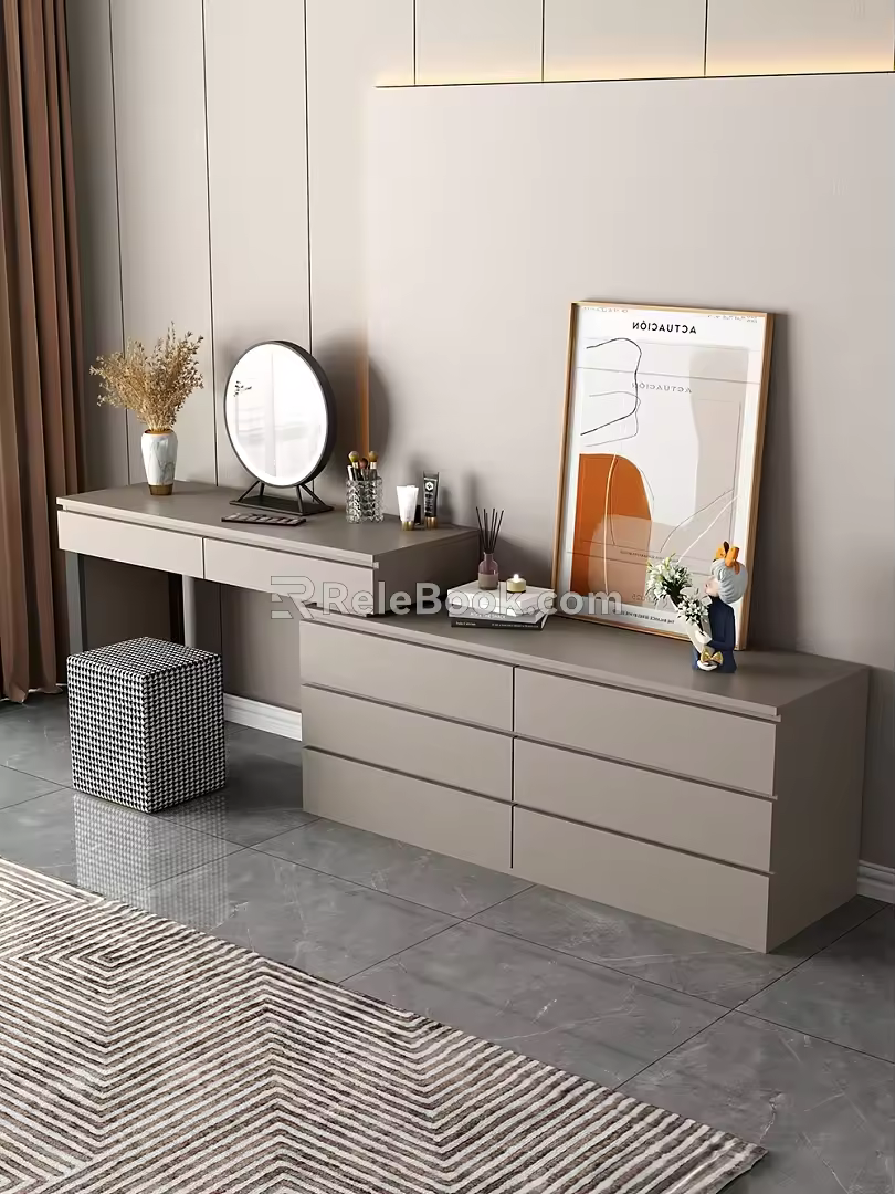 Modern Dressing Table Simple Dressing Table Dressing Table Combination 3d model