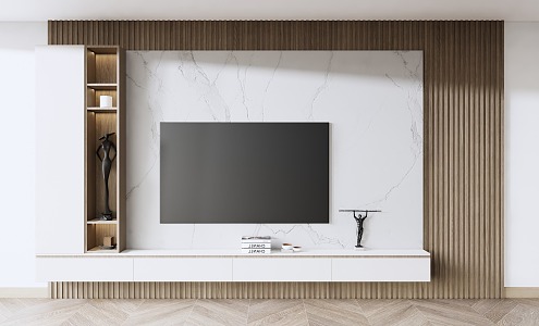 TV wall SU model 3d model