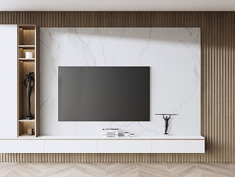 TV wall SU model 3d model