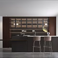 Modern Bar Area Bar Counter 3d model