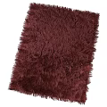 Purple Fluffy Square Rug With Plush Soft Texture For Cozy Home Decor