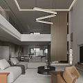 Modern Bright Open Plan Living And Dining Room With Warm Wood Accent Minimalist Interior Design