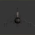 Vintage Rusted Underwater Weapon With Conning Tower Metal Ladders And Sliding Exit