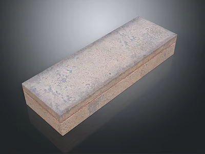 Light Gray Brick With Rough Textured Surface And Brown Edges For Construction 3d model