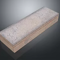 Light Gray Brick With Rough Textured Surface And Brown Edges For Construction 3d model