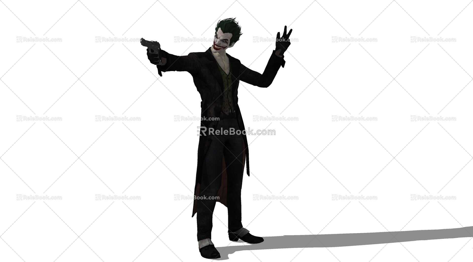 Modern game character clown 3d model