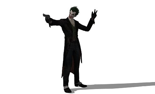 Modern game character clown 3d model