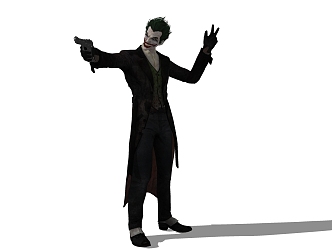 Modern game character clown 3d model