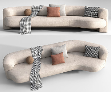 Modern Multiplayer Sofa Multiplayer Corner Sofa 3d model