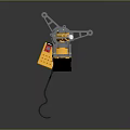 Yellow And Gray Mechanical Device With Base Control Box And Connecting Cable