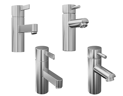 Modern Stainless Steel Water Faucets With Various Design Styles For Home Decoration 3d model