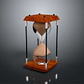 Elegant Hourglass Design With Wooden Base Metal Frame And Glass Sand Container