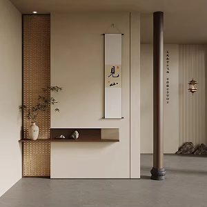 New Chinese Entrance New Chinese Entrance Partition New Chinese Entrance Partition Stone Shape 3d model