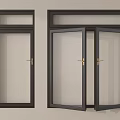 modern window casement window floor to ceiling window balcony window 3d model