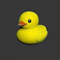 Cute Yellow Rubber Duck Toy With Shiny Smooth Surface And Adorable Design