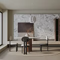 Modern dining table 3d model