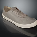 Stylish Gray Low Top Casual Shoes With White Sole And Lace Up For Daily Wear