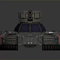 Turret Turntable Railgun Sci-fi Tower Defense Game Tower Defense Sci-fi Turret Game Turret Game Battery 3d model