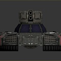 Turret Turntable Railgun Sci-fi Tower Defense Game Tower Defense Sci-fi Turret Game Turret Game Battery 3d model