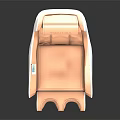 TOSRIA Massage Chair with Comfortable Design Orange White Color and Leg Massage Function
