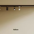 Poliform Modern Track Lighting System With Ceiling Mounted Multiple Adjustable Spotlights