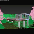 Modern Hotel Building In Natural Setting With Wooden Deck And Water View