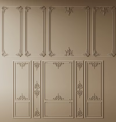 Plaster Molding Decorative Wall With Ornate Details 3d model Plaster Molding Decorative Wall With Ornate Details 3d model