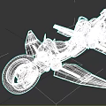 Futuristic Aerospace Motorcycle With Black Body Green Accents And Winged Design
