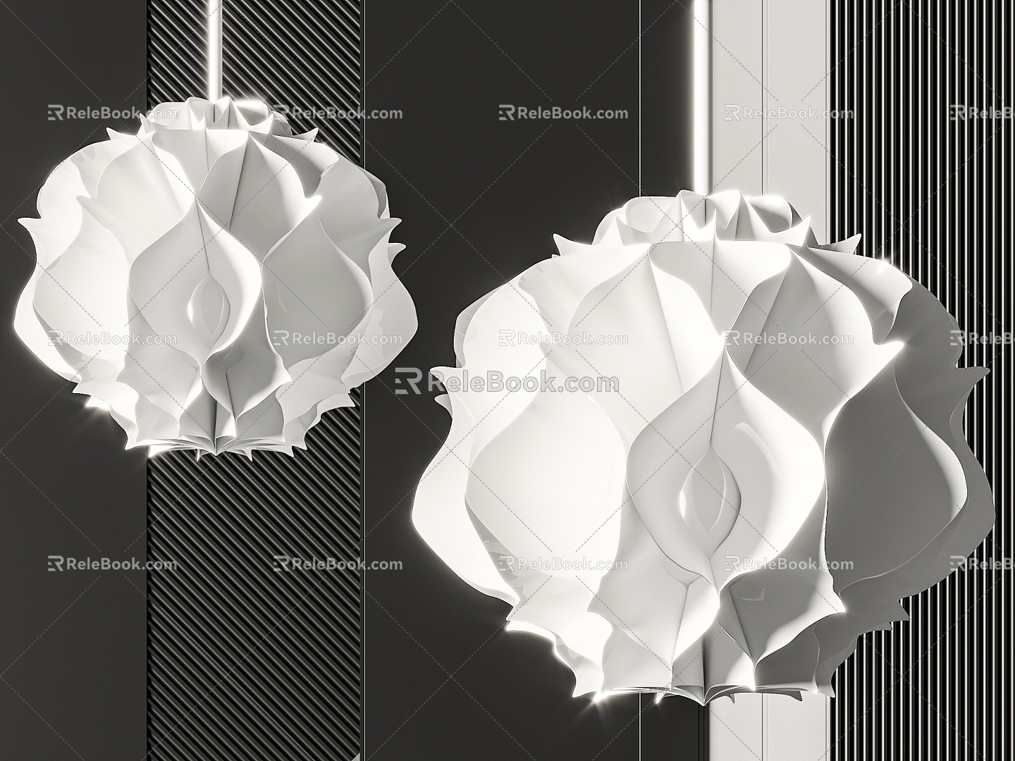 Modern chandelier 3d model