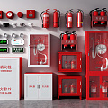 modern fire fighting equipment fire hydrant fire extinguisher fire fighting equipment 3d model