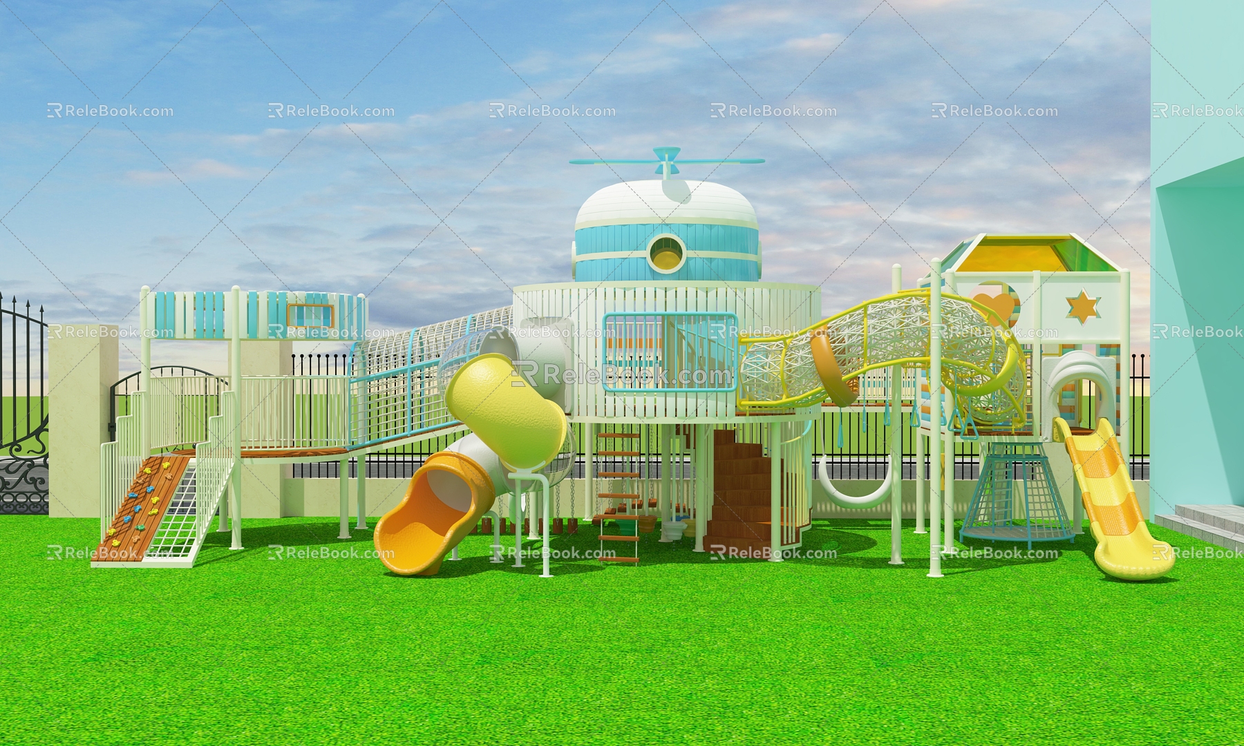 Outdoor large toy amusement equipment slide model