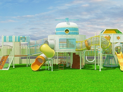 Outdoor large toy amusement equipment slide model