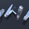 Modern Silver Metal Nail Clippers With Various Styles For Daily Use