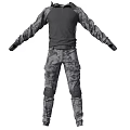 Camouflage Combat Uniform With Tactical Long Sleeve Top Camouflage Pants And Knee Pads